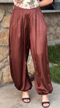 Pantalón Satinado Marrón